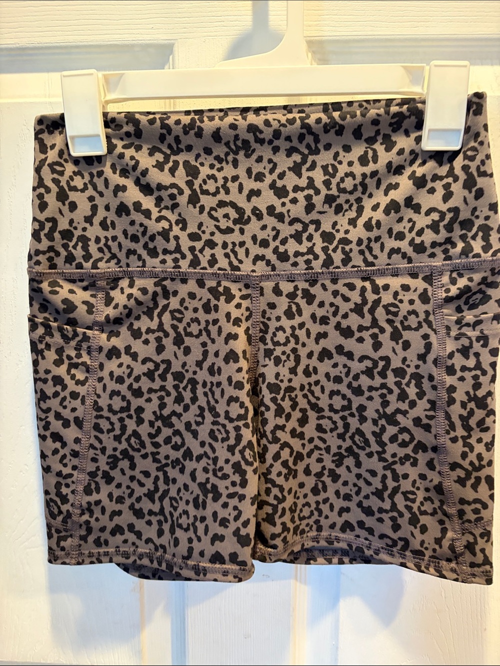 Evolution And Creation Black and Gray Animal Print Workout Shorts Size L